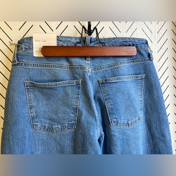 A•NEW•DAY Wide Legged Flared Denim Jeans,Size 8 NWT Modern meets Retro 70s Vibes - Picture 3 of 6